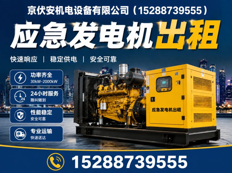 天津应急发电机出租展示图
